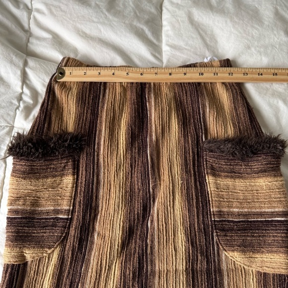 🤎 Y2K Groovy Bratz Vibes Wool Blend Stretchy Maxi Skirt - Picture 9 of 10